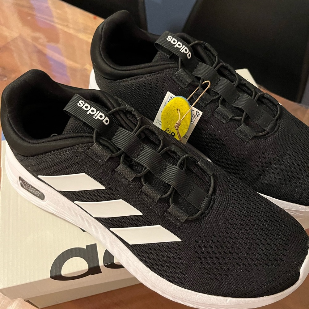 Adidas Cloudfoam Comfy El Black and White Sneakers